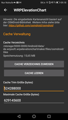 WRPElevationChart 3D Höhenprofil