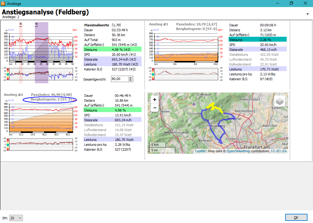 TrainingLab Hill Analyse