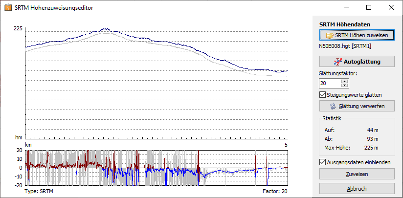 TrainingLab GPS Track Auswertung