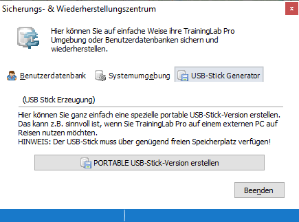 TrainingLab USB Installation