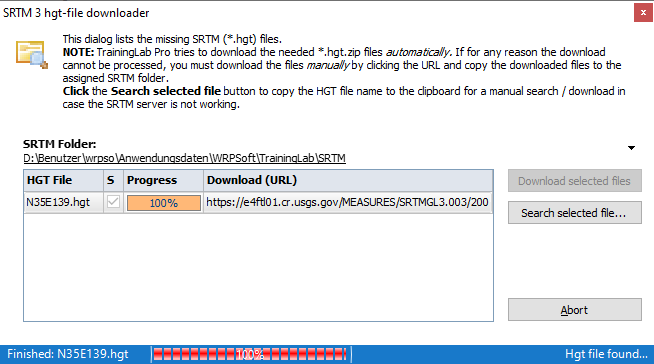 TrainingLab SRTM Download